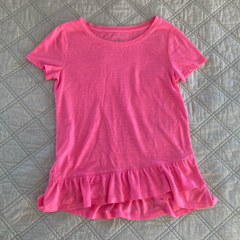 Talbots Short Sleeved Ruffle Tee